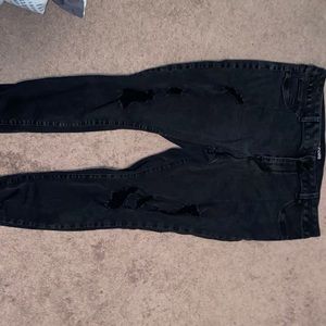 Black Distress jeggings. Working back pockets Maurices